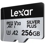 Tarjeta de Memoria microSDXC Lexar SILVER PLUS 256GB, UHS-I, U3, V30, A2, Clase 10