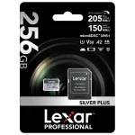 Tarjeta de Memoria microSDXC Lexar SILVER PLUS 256GB, UHS-I, U3, V30, A2, Clase 10
