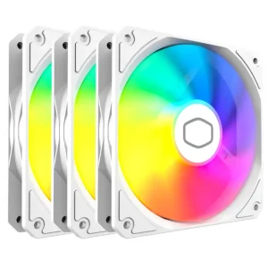 Ventilador Cooler Master MasterFan MF120 Lite ARGB Blanco, Pack de 3