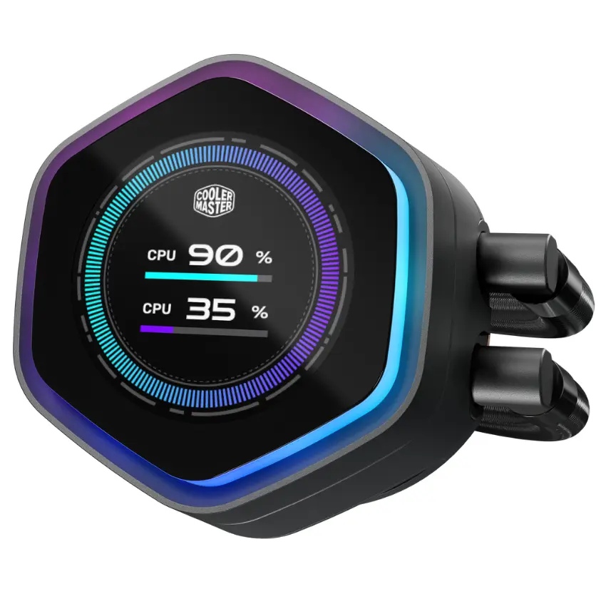 Refrigerador Líquido para CPU Cooler Master MasterLiquid Atmos II 240 LCD, Water Cooler, Negro