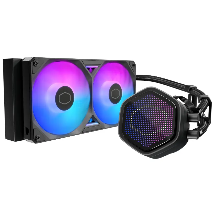 Refrigerador Líquido para CPU Cooler Master MasterLiquid Atmos II 240 Pixel LED, Water Cooler, Negro