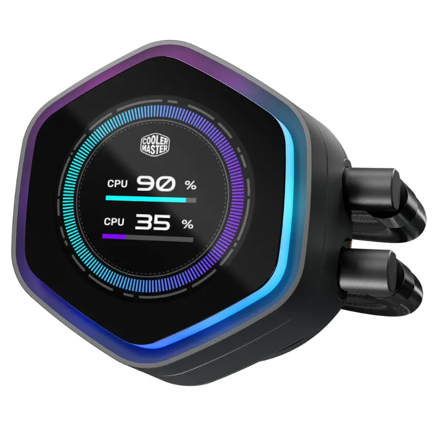 Refrigerador Líquido para CPU Cooler Master MasterLiquid Atmos II 360 LCD, Water Cooler, Negro