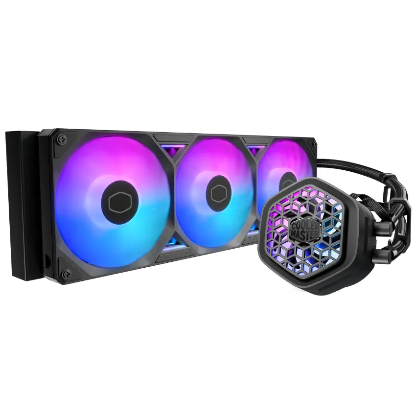 Refrigerador Líquido para CPU Cooler Master MasterLiquid Atmos II 360 VRM Fan, Water Cooler, Negro