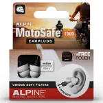 Protectores Auditivos Alpine MotoSafe Tour, Blanco, Con Estuche