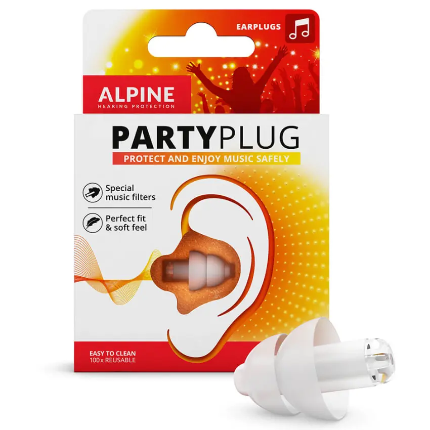 Protectores Auditivos Alpine PartyPlug, Transparente, Con Estuche