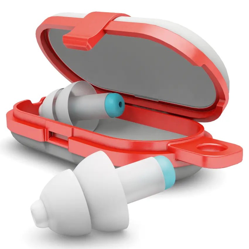 Protectores Auditivos Alpine Pluggies Kids, Gris Claro, Con Estuche