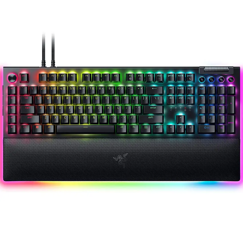 Teclado Razer BlackWidow V4 Pro, Chroma RGB, Mecánico, Gamer, Yellow Switch, Inglés