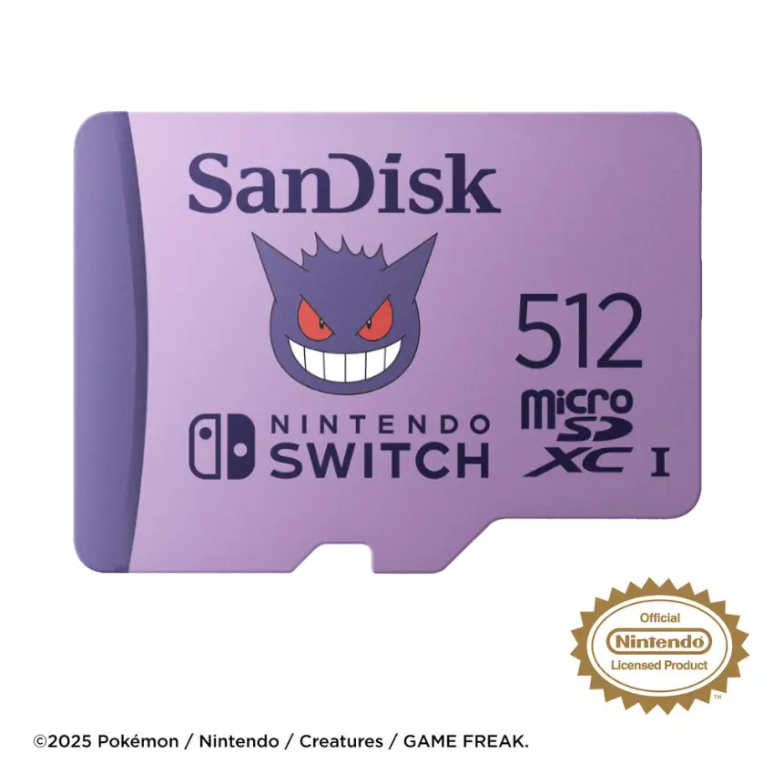 Tarjeta de Memoria microSDXC SanDisk Pokémon 512GB, UHS-I, U3, V30, Clase 10 Tarjeta de Memoria microSDXC SanDisk Pokémon 512GB, UHS-I, U3, V30, Clase 10