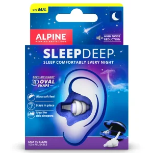Protectores Auditivos Alpine SleepDeep, Blanco, Con Estuche