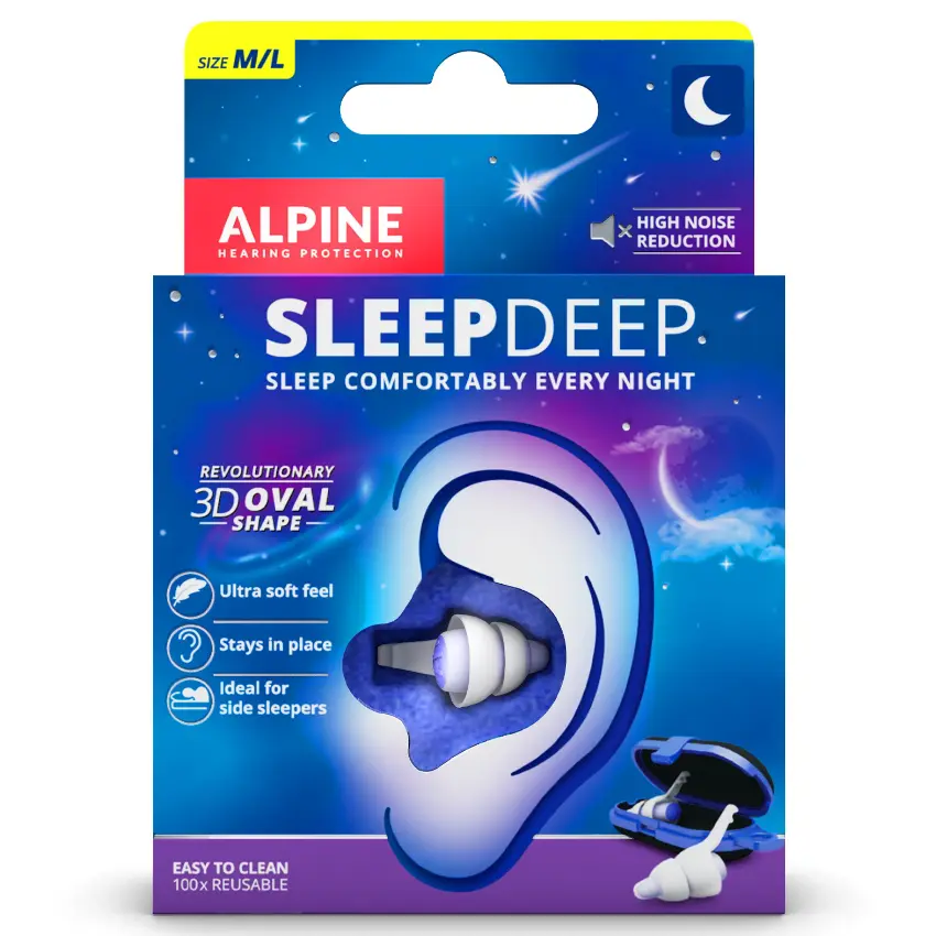 Protectores Auditivos Alpine SleepDeep, Blanco, Con Estuche