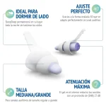 Protectores Auditivos Alpine SleepDeep, Blanco, Con Estuche