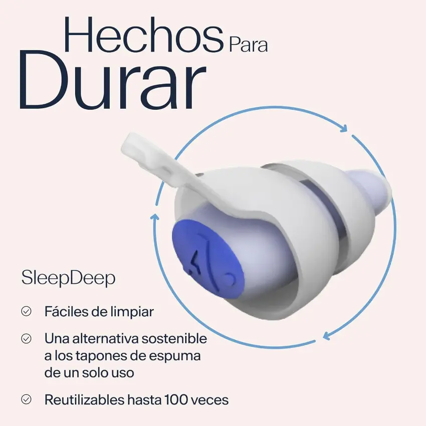 Protectores Auditivos Alpine SleepDeep, Blanco, Con Estuche