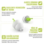 Protectores Auditivos Alpine SleepSoft, Blanco, Con Estuche
