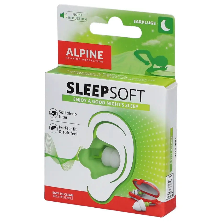 Protectores Auditivos Alpine SleepSoft, Blanco, Con Estuche Protectores Auditivos Alpine SleepSoft, Blanco, Con Estuche
