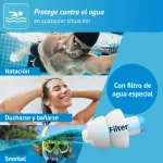 Protectores Auditivos Alpine SwimSafe, Blanco, Con Estuche