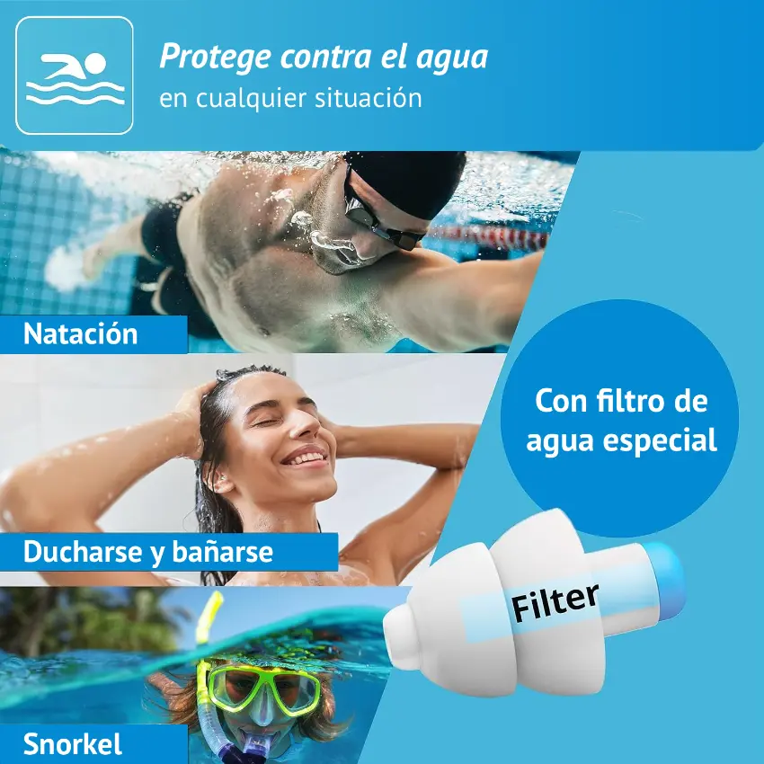 Protectores Auditivos Alpine SwimSafe, Blanco, Con Estuche Protectores Auditivos Alpine SwimSafe, Blanco, Con Estuche