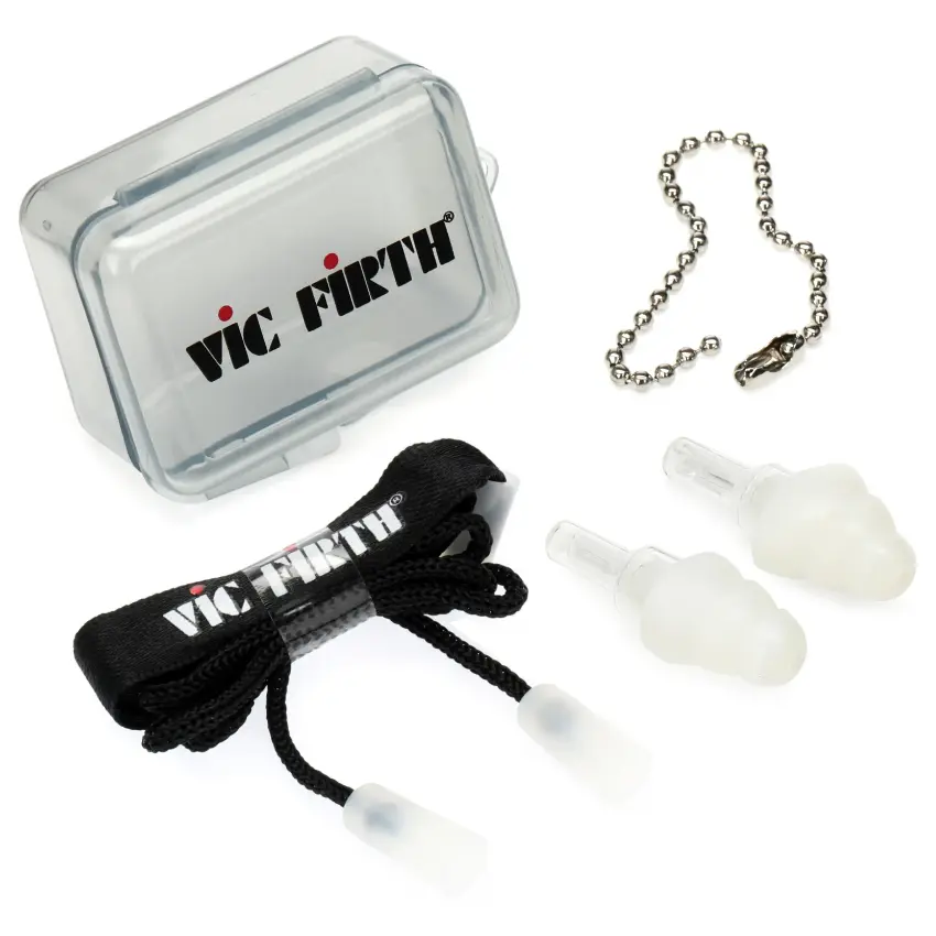 Protectores Auditivos Vic Firth Vic Ear, Blanco, Tamaño Grande, Con Estuche Protectores Auditivos Vic Firth Vic Ear, Blanco, Tamaño Grande, Con Estuche