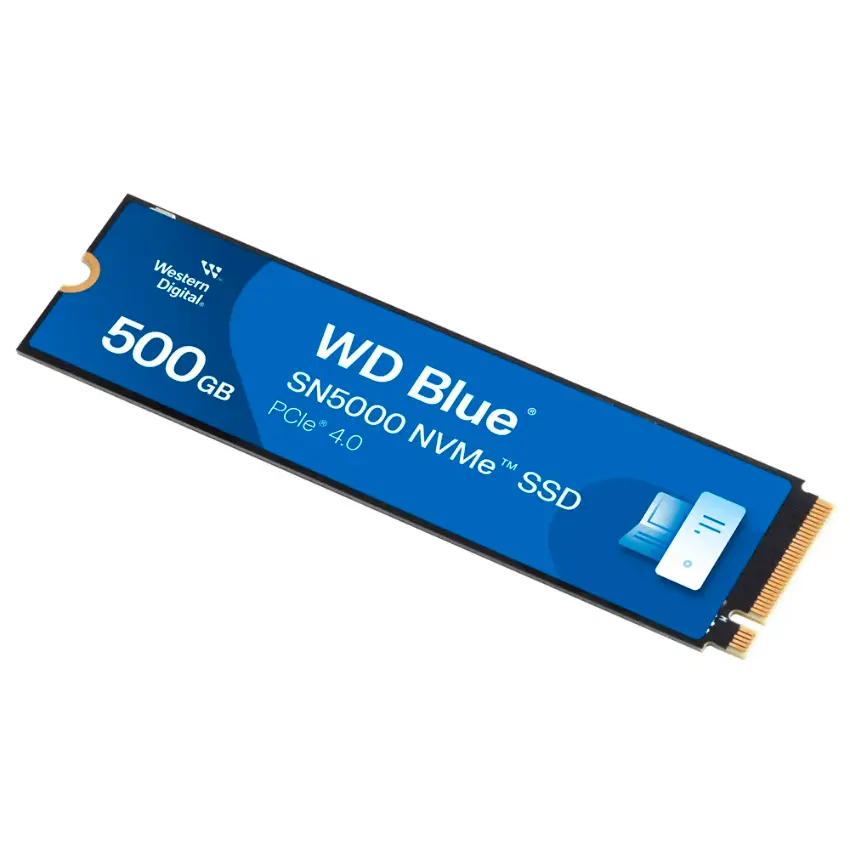 Disco SSD Western Digital Blue SN5000 NVMe 500GB, 3D NAND TLC, PCIe Gen4x4, M.2 2280