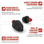 Protectores Auditivos Alpine WorkSafe, Negro, Con Estuche