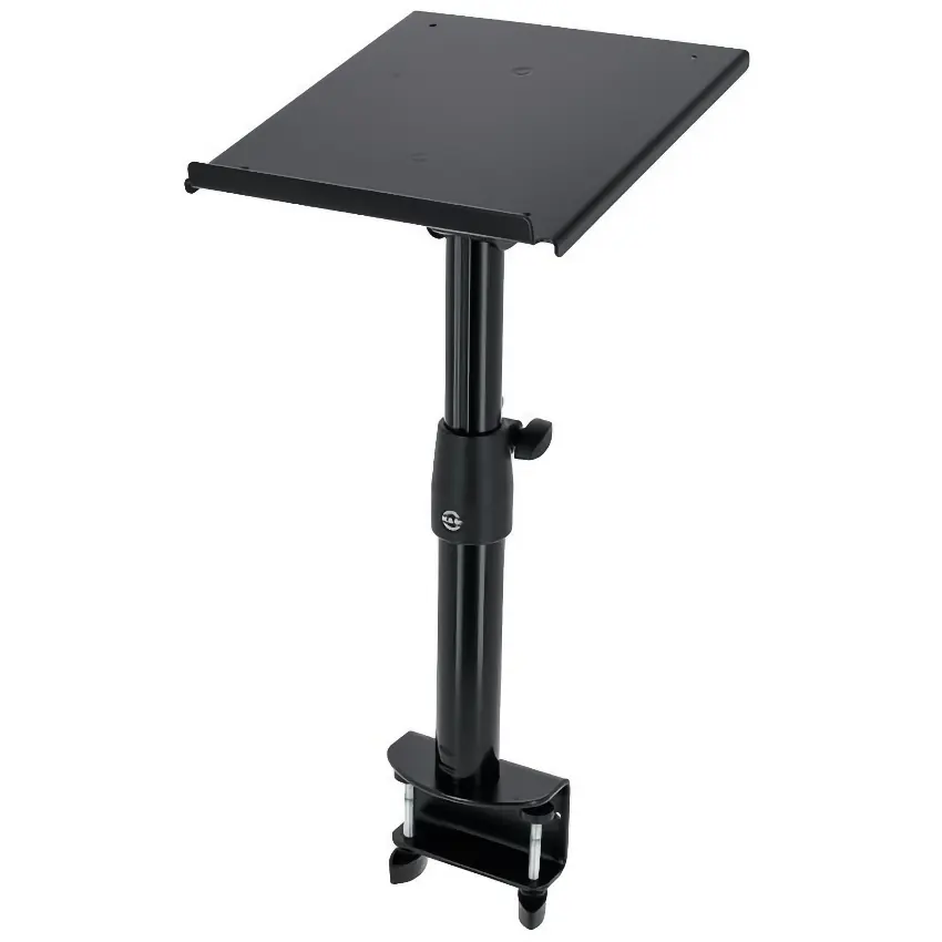 Soporte con Abrazadera para Monitor de Estudio K&M 26778, Inclinable, Altura Ajustable