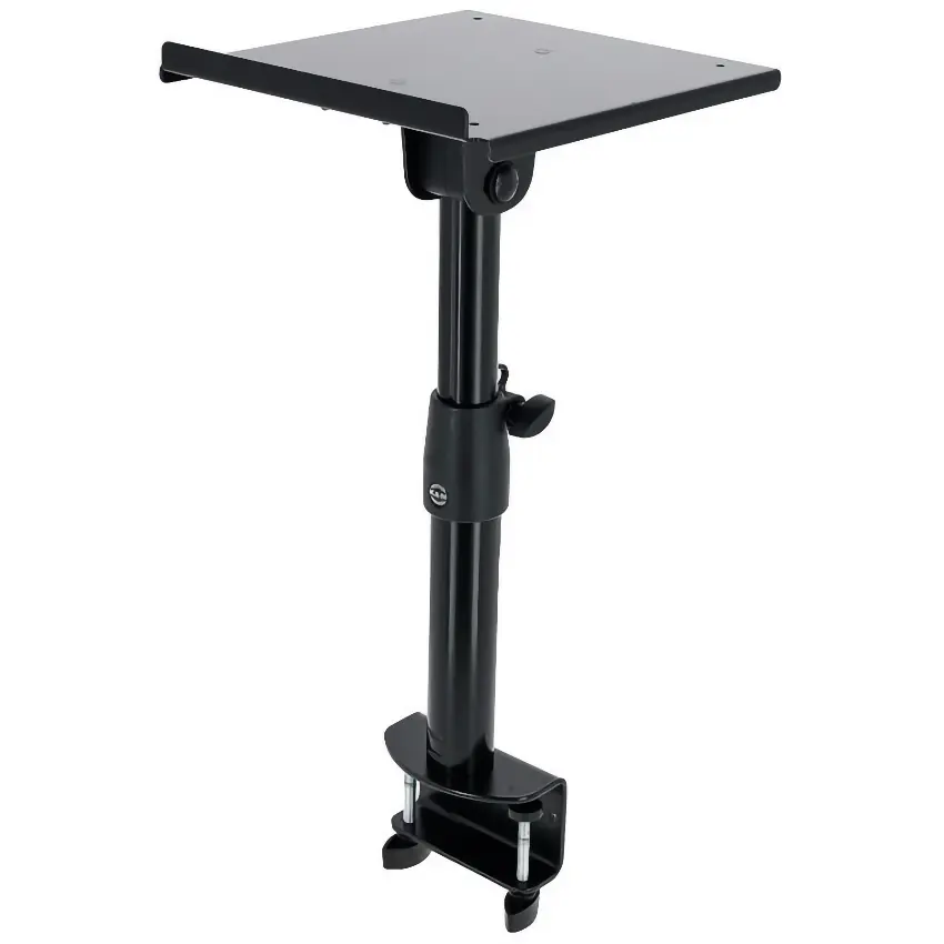 Soporte con Abrazadera para Monitor de Estudio K&M 26778, Inclinable, Altura Ajustable