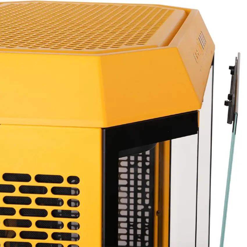 Gabinete Thermaltake The Tower 600, ATX, Sin Fuente, 3 Vidrios Templados, 2 Fan 14 cm, Bumblebee, Amarillo