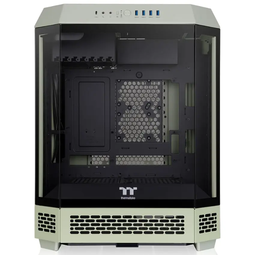 Gabinete Thermaltake The Tower 600, ATX, Sin Fuente, 3 Vidrios Templados, 2 Fan 14 cm, Matcha Green