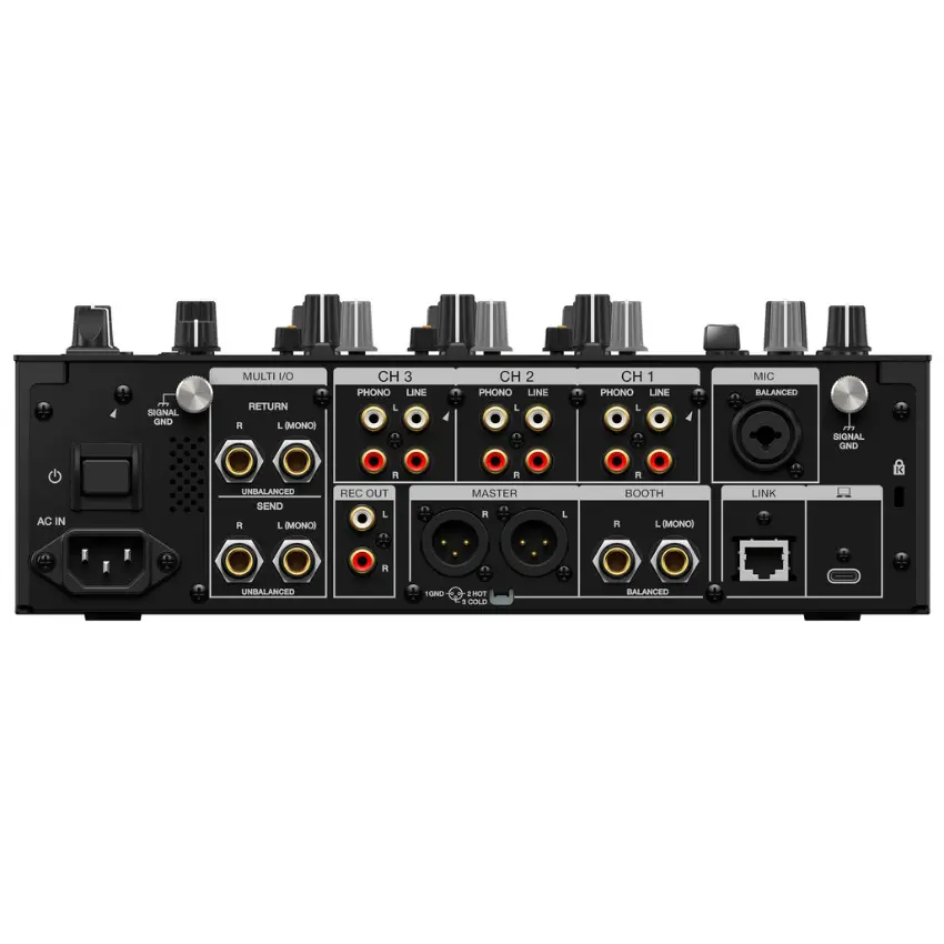 Mezclador de 3 Canales AlphaTheta DJM-V5 con Placa de Sonido USB