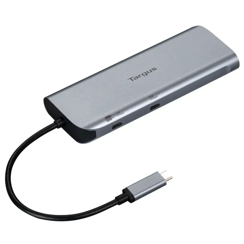 Hub Targus DOCK427GL, 2 USB-C 3.2 Gen 2, 2 Puertos USB-A 3.2 Gen 2, RJ-45, 2 HDMI 2.0, 140W Power Delivery 3.1 EPR, Docking Station