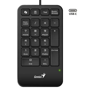 Teclado Numérico Genius NumPad 125, USB-C, Negro