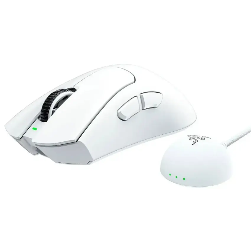 Mouse Inalámbrico Razer DeathAdder V4 Pro, Gamer, Blanco