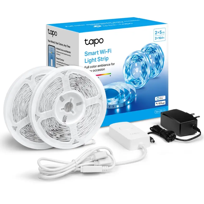 Tira de Luz LED Wi-Fi Inteligente TP-Link Tapo L900-10, A todo color, Dos tiras de 5 m