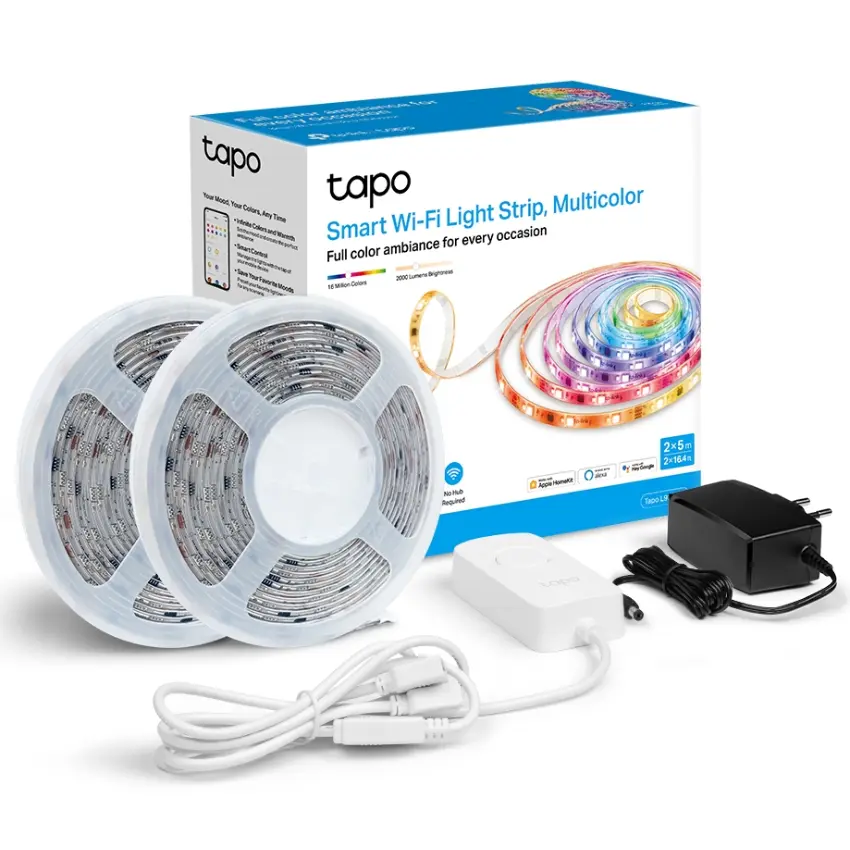 Tira de Luz LED Wi-Fi inteligente TP-Link Tapo L930-5, Multicolor, A todo color, Una tira de 5 m