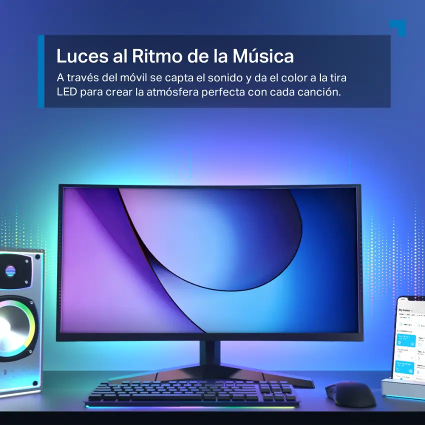 Tira de Luz LED Wi-Fi inteligente TP-Link Tapo L930-5, Multicolor, A todo color, Una tira de 5 m