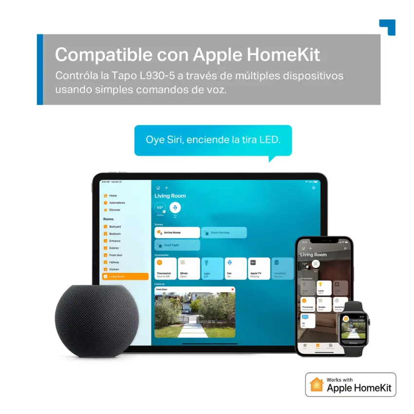 Tira de Luz LED Wi-Fi inteligente TP-Link Tapo L930-5, Multicolor, A todo color, Una tira de 5 m