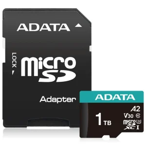 Tarjeta de Memoria ADATA Premier Pro microSDXC/SDHC 1TB, U3, V30, A2, Clase 10, Adaptador