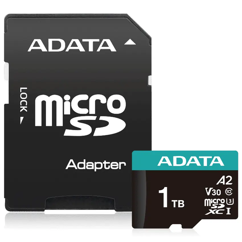 Tarjeta de Memoria ADATA Premier Pro microSDXC/SDHC 1TB, U3, V30, A2, Clase 10, Adaptador