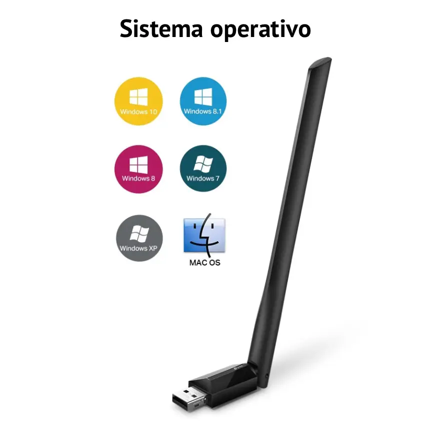 Adaptador USB Wi-Fi TP-Link Archer T2U Plus, AC600, Doble Banda