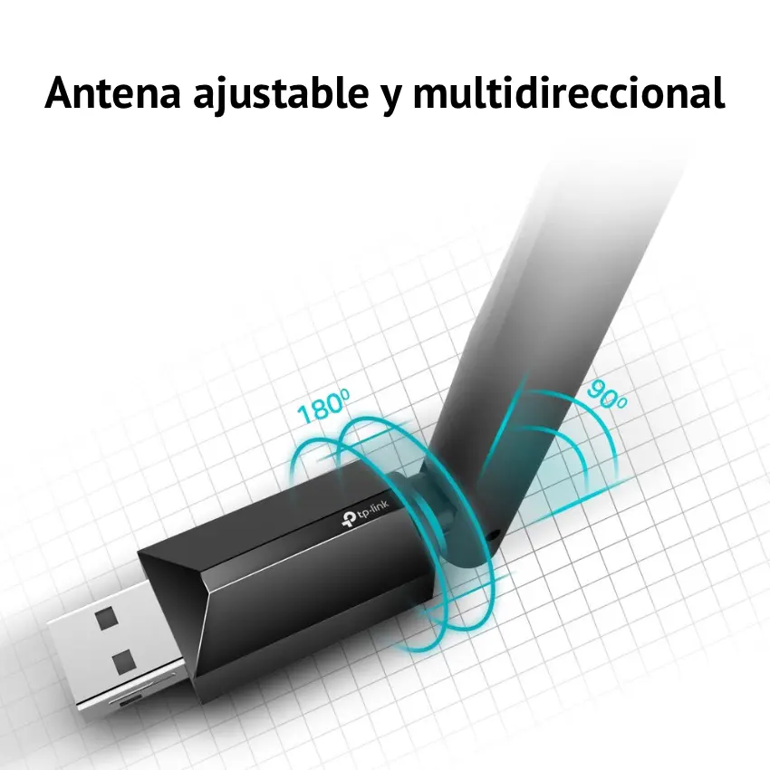 Adaptador USB Wi-Fi TP-Link Archer T2U Plus, AC600, Doble Banda