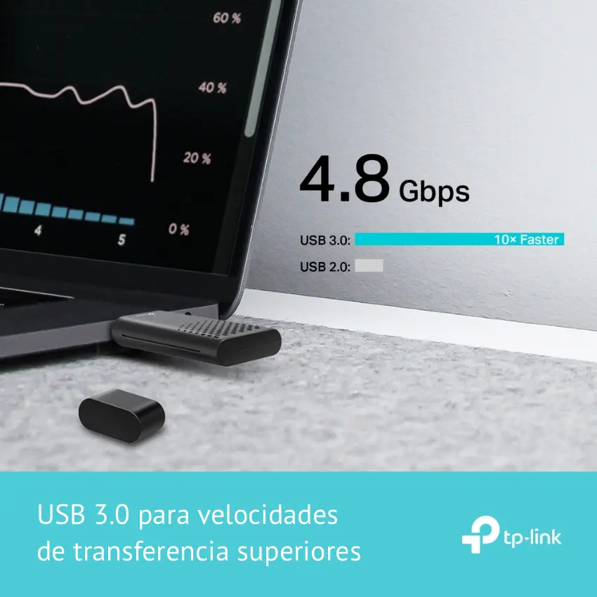 Adaptador USB TP-Link Archer TX20U, AX1800, Doble Banda Adaptador USB TP-Link Archer TX20U, AX1800, Doble Banda
