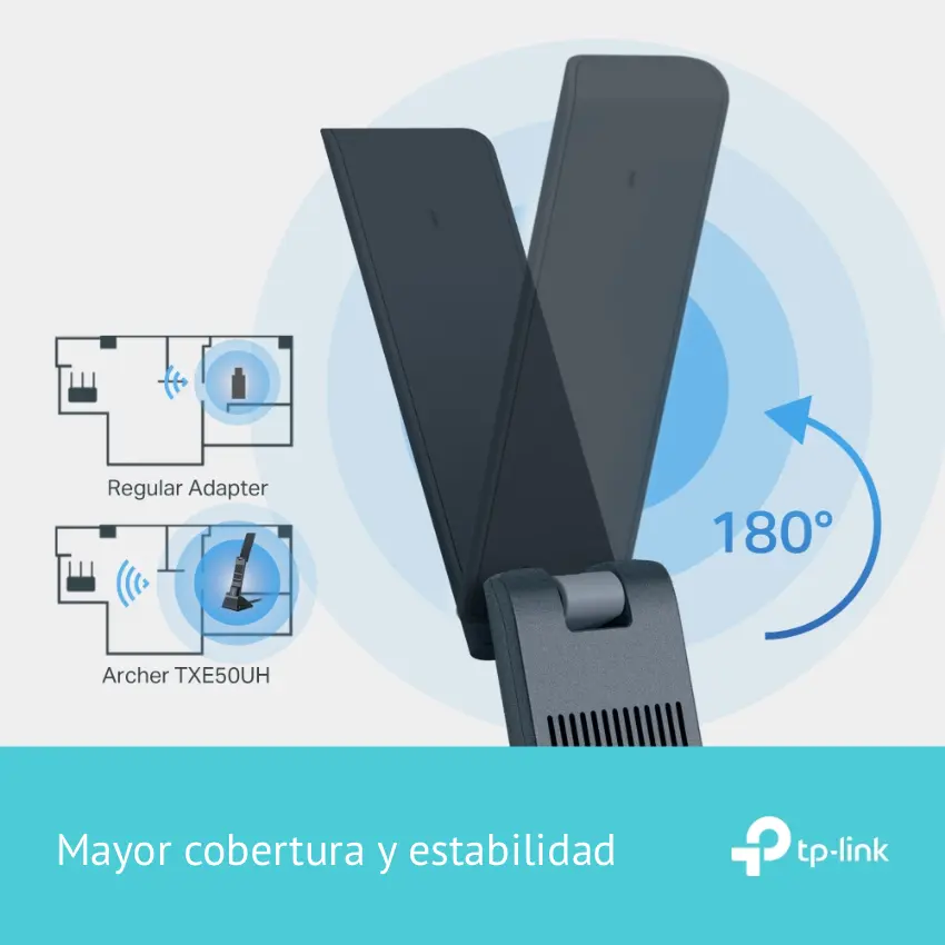 Adaptador USB TP-Link Archer TXE70UH, AX5400, Triple Banda Adaptador USB TP-Link Archer TXE70UH, AX5400, Triple Banda