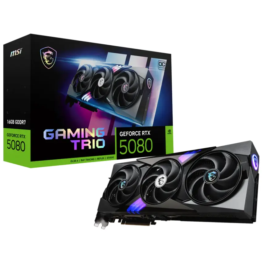 Placa de Video MSI GeForce RTX 5080 16G GAMING TRIO OC