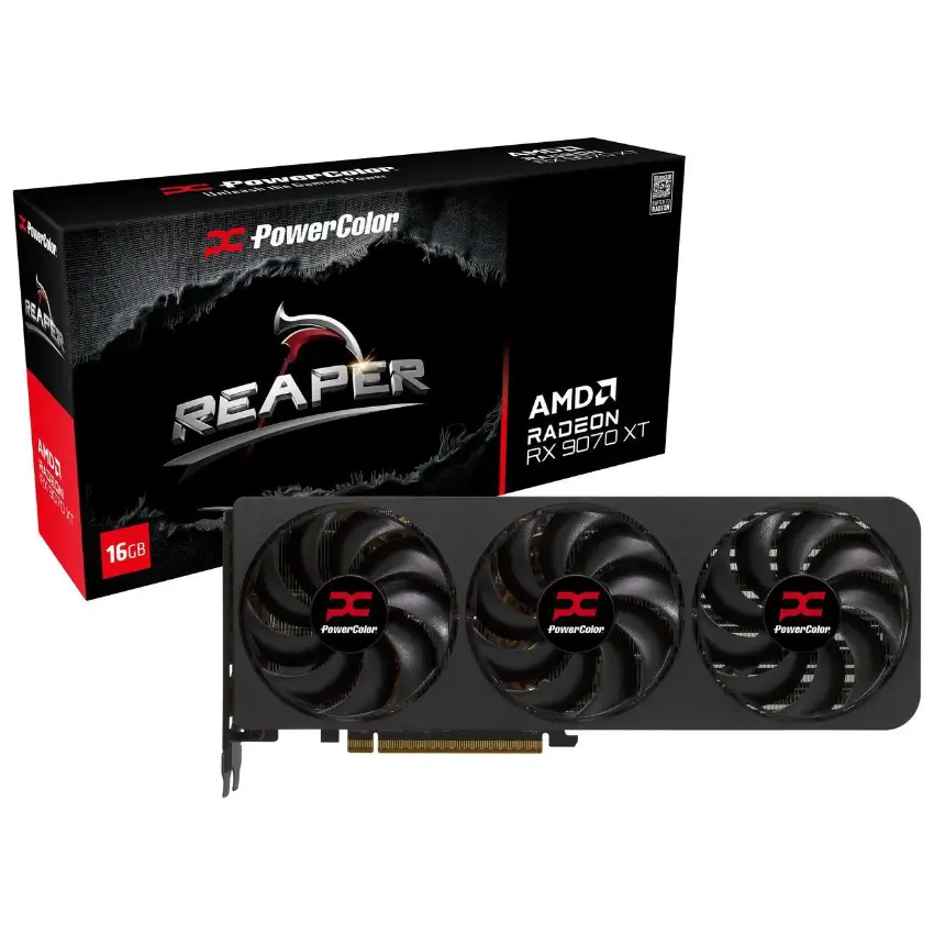 Placa de Video PowerColor Reaper AMD Radeon RX 9070 XT 16GB GDDR6
