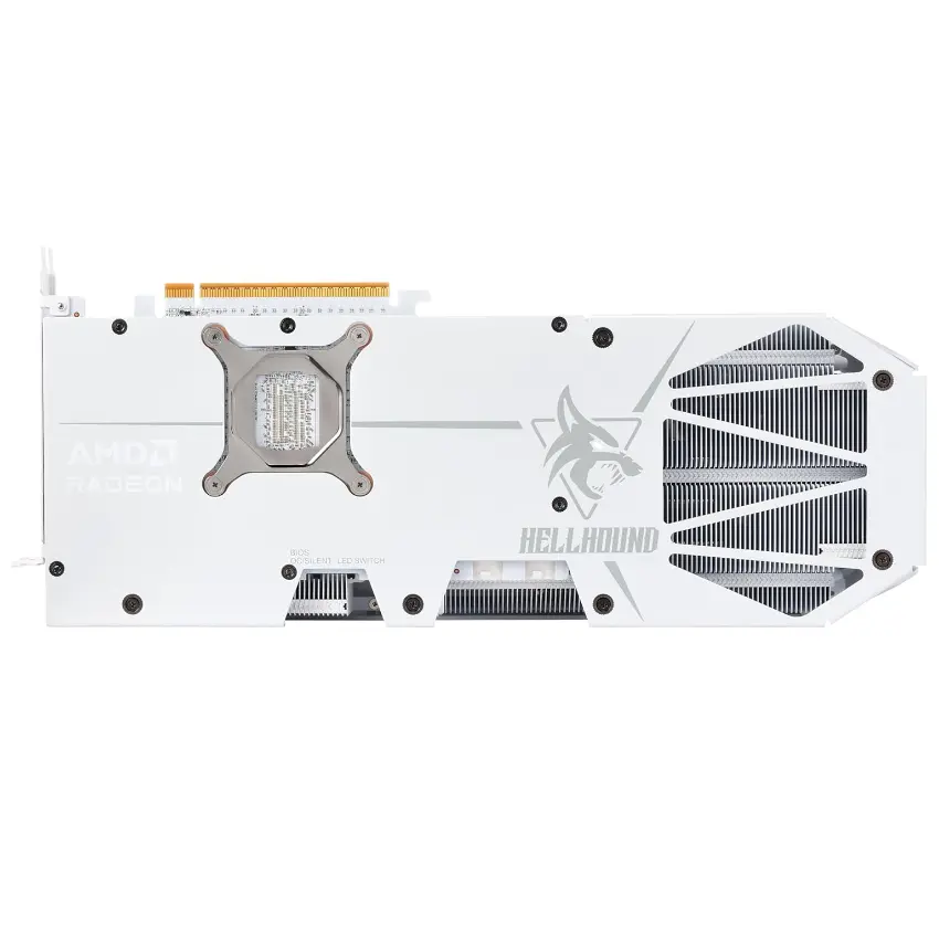 Placa de Video PowerColor Hellhound Spectral White AMD Radeon RX 9070 XT 16GB GDDR6