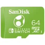 Tarjeta de Memoria microSDXC para Nintendo Switch SanDisk 64GB, UHS-I, U3, V30, Clase 10