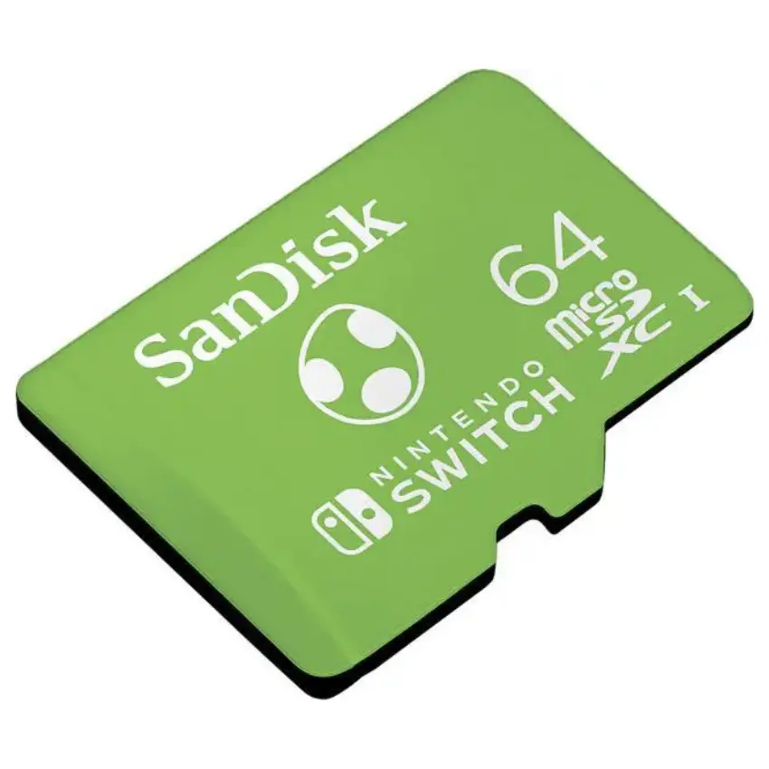 Tarjeta de Memoria microSDXC para Nintendo Switch SanDisk 64GB, UHS-I, U3, V30, Clase 10