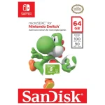 Tarjeta de Memoria microSDXC para Nintendo Switch SanDisk 64GB, UHS-I, U3, V30, Clase 10