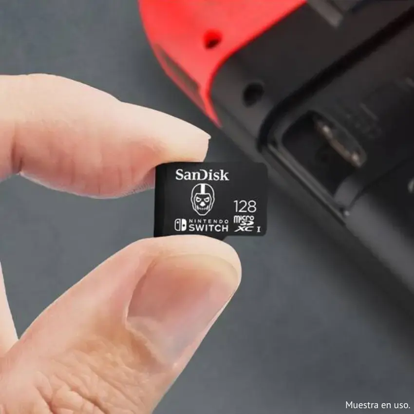 Tarjeta de Memoria microSDXC SanDisk 128GB, UHS-I, U3, V30, Clase 10, Edición Fortnite
