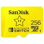 Tarjeta de Memoria microSDXC para Nintendo Switch SanDisk 256GB, UHS-I, U3, V30, Clase 10