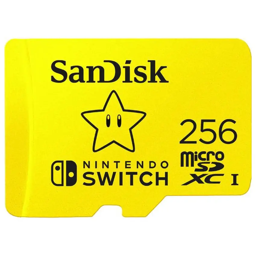 Tarjeta de Memoria microSDXC para Nintendo Switch SanDisk 256GB, UHS-I, U3, V30, Clase 10